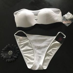Victoria Secret White Mesh Bikini Set